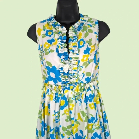 Handmade Sleeveless Floral Vintage Dress - Picture 3 of 11